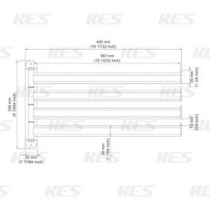 Kes A2104S4L40-2 15 "Pyyhe ripustin, SUS304 ruostumaton teräs
