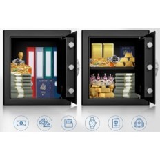 Veilig wasjoye 38.5L, brandwerend 15.75 x 15 x 12,2 '', zonder een sleutel, gesloten