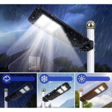 Lampe de rue avec panneaux solaires WISDOM 300LM, 100W, 2 pièces, exposition