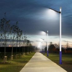Lampada da strada con pannelli solari saggezza 300lm, 100w, 2 pz, mostra