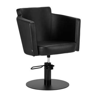 Fauteuil de coiffure Gabbiano Roma Noir — vue de face