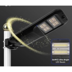 Gatlampa med solpaneler Visdom 300lm, 100W, 2 st, utställning