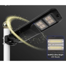 Gatlampa med solpaneler Visdom 300lm, 100W, 2 st, utställning