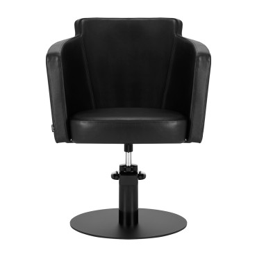 Hairdressing chair Gabbiano Roma Black — front view
