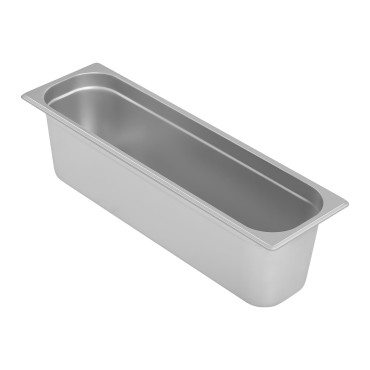 Recipiente de alimentos GN2 / 4 de aço inoxidável. 150 mm