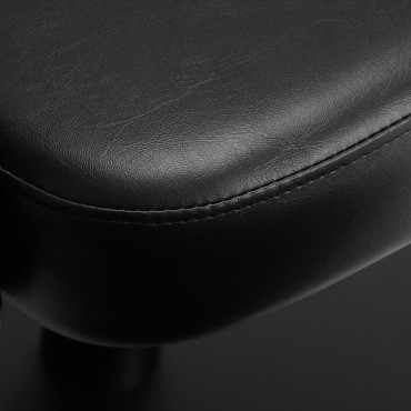 Fauteuil de coiffure Gabbiano Roma Noir — gros plan assise