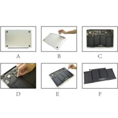 Batteri siker A1466 för laptop MacBook Air 13 '', 7200mAh, 7,4V, utställning