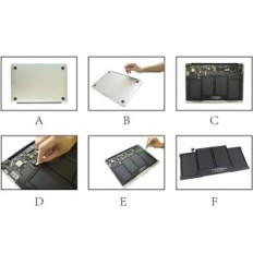 Battery Siker A1466 per laptop MacBook Air 13 '', 7200mAh, 7,4 V, Mostra