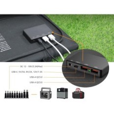 Bærbar Solar Panel Powkey S60 60 W med 18 V utgang