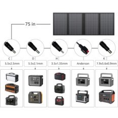 Prenosný solárny panel PowKey S60 60 W S 18 V výstupom