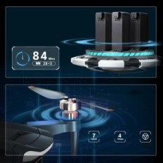 Dron Chobory A77 WiFi FPV, 84 minutter, med 2K HD-kamera, 3 batterier, brukt