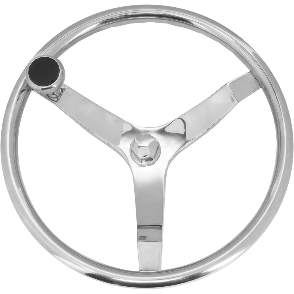Steering wheel FYDUN, stainless steel, 13.5 inches, 3 spokes