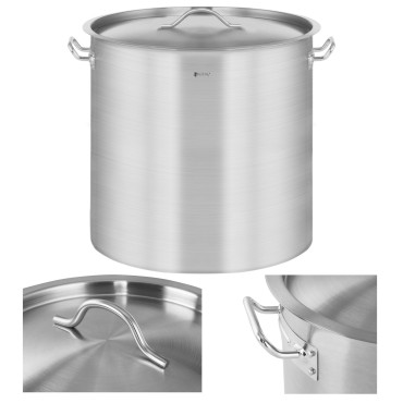 Potenciômetro gastronómico com uma tampa de aço inoxidável para um fogão de indução 36 l