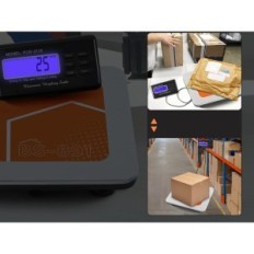 Digital postvikt bonvoisin 300kg / 660 kg 4 aa, 36cm x 30cm