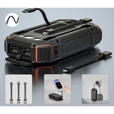 Leo Way traadita laadija, pn-w23 36000mAh, must ja oranž