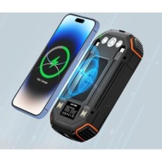 LEO Way vezeték nélküli töltő, PN- W23 36000 mAh, fekete és narancssárga