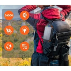 Leo Way Wireless nabíječka, PN-W23 36000mAh, černá a oranžová