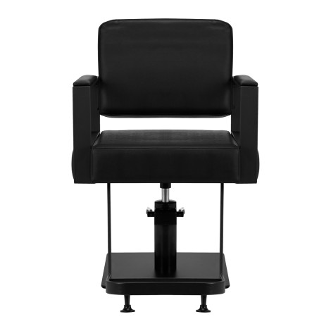 Hairdressing chair Gabbiano Modena Black — front view