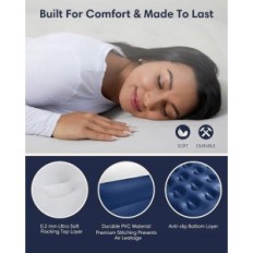 Boomed mattress with 203x152x46 cm electric pump, used