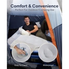 Boomed mattress with 203x152x46 cm electric pump, used