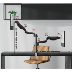 Dva monitory BONDEC GDM7504 monitory, 13-32 '', až 9 kg, VESA75x100, použitý