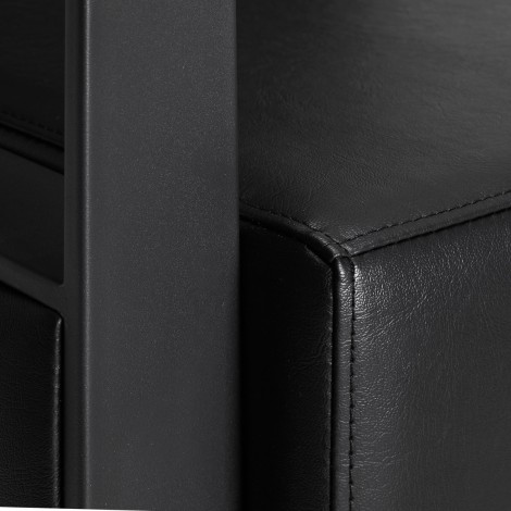 Kadernícke kreslo Gabbiano Modena čierne — detail opierky ruky