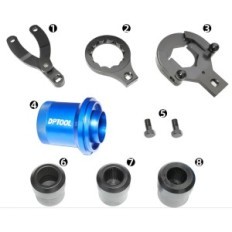 A set of tools for disassembling the DPTool 9pc differential mechanism, used