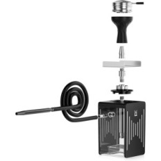 Kitosun 30 cm vannrør kit, med veske, med bakgrunnsbelysning, svart