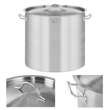 Potenciômetro gastronómico com uma tampa de aço inoxidável para um fogão de indução 21 L