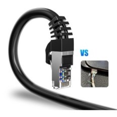 LAN SOIBKE 150 METER KABEL WI-FI CABEL SFTP 10 GB / S, Zwart, Gebruikt