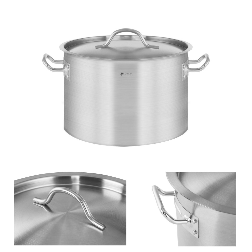 Gastronomischer Topf mit einem Edelstahlabdeckung für einen Induktionskocher 9 l