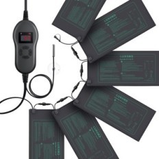 Luxbird varmeematte med termostat, 6 oppvarmingsmatter, 30W, 52.7x25,4cm