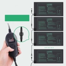 Luxbird aquecimento tapete com termostato, 6 tapetes de aquecimento, 30W, 52.7225,4cm