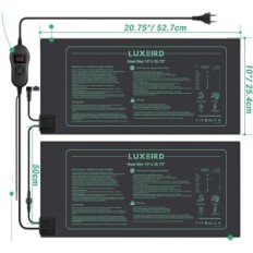 LuxBird Ogrevanje MAT s termostatom, 6 ogrevalnih preprog, 30W, 52.7x25,4cm