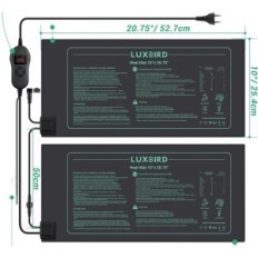 LuxBird Ogrevanje MAT s termostatom, 6 ogrevalnih preprog, 30W, 52.7x25,4cm