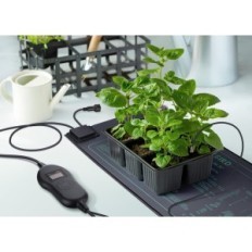 Luxbird varmemåtte med termostat, 6 opvarmningsmåtter, 30W, 52,7x25,4cm