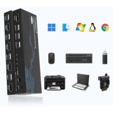 Stikalo KVM TCNEWCL DisplayPort 4 Vrata, 4K, 60 Hz DP, USB