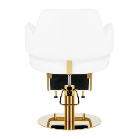 Poltrona da Parrucchiere Gabbiano Linz NQ Gold White — vista posteriore