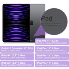 Goojodoq klaviatuur iPad Pro 11, iPad Air5, A1895 pro, lilla