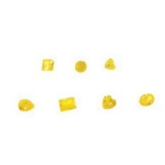 Künstliche Stein-DIY 2x3 ~ 13x18mm, gold kubisch Zirkonia, Set von 7 verschiedenen Formen