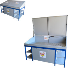 Workshop Workshop Workshop Tafel voor het wassen van onderdelen en gereedschappen MST 2000 met dekking