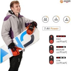 Savior Heat S66E heated gloves, 7,4V 2200mAh battery, M, black