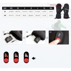 Verlosser Heat S66E verwarmde handschoenen, 7,4V 2200mAh batterij, m, zwart