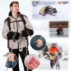 Gants chauffants chauffants Sauveur S66E, Batterie 7,4V 2200mAh, M, Noir