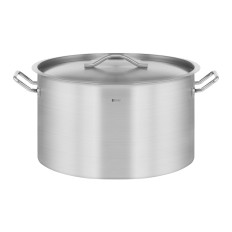 Casserole de cuisine avec couvercle en acier inoxydable pour cuisinière à induction 58 L