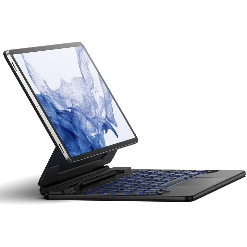 Fall mit Dexnor-Tastatur für Samsung Galaxy S7 Fe, S7 Plus, Schwarz