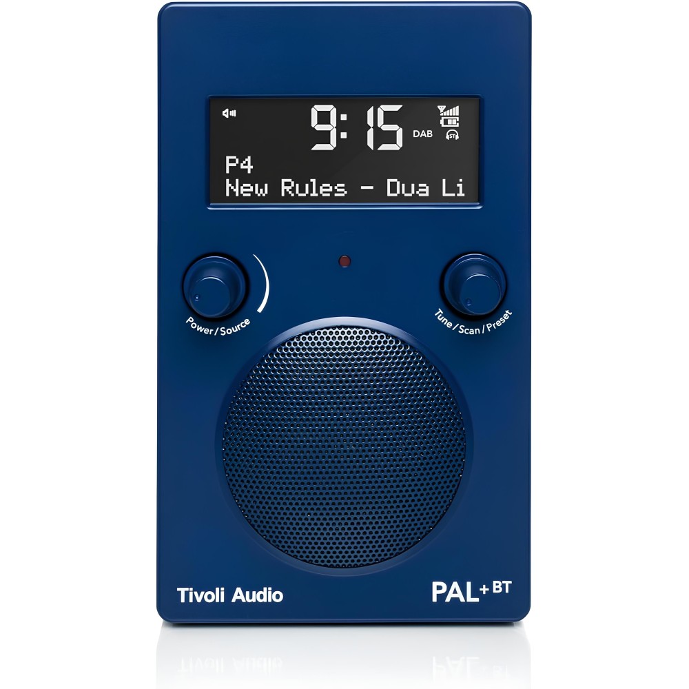 Vintage radio-budzik Tivoli Audio PAL BT, FM, niebieski, Powystawowy