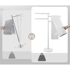 Håndkleholder Kes Bth219s4-2 Matte Stale Elegant og slitesterkt badhåndtak montert på veggen motstandsdyktig mot fuktighet