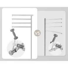 Håndkleholder Kes Bth219s4-2 Matte Stale Elegant og slitesterkt badhåndtak montert på veggen motstandsdyktig mot fuktighet