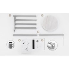 Porte-serviettes KES BTH219S4-2 Matte Staillet Poignée de salle de bains élégante et durable montée sur la paroi résistante à l'